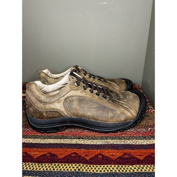 Keen Briggs Hiking Trail Shoes Men 14 Brown Leather Comfort Lace Up Oxford main image 4